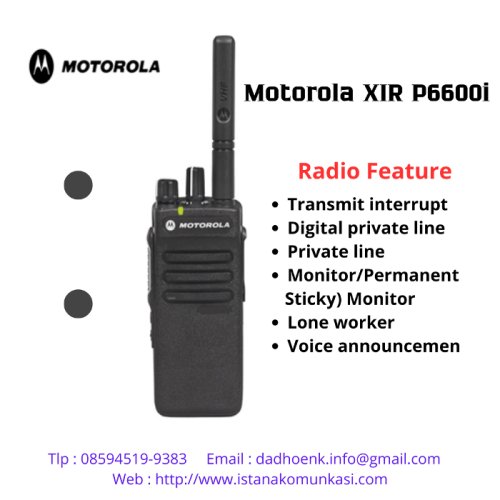 HT Motorola XiR P6600i mode Analog dan Digital Istana Komunikasi